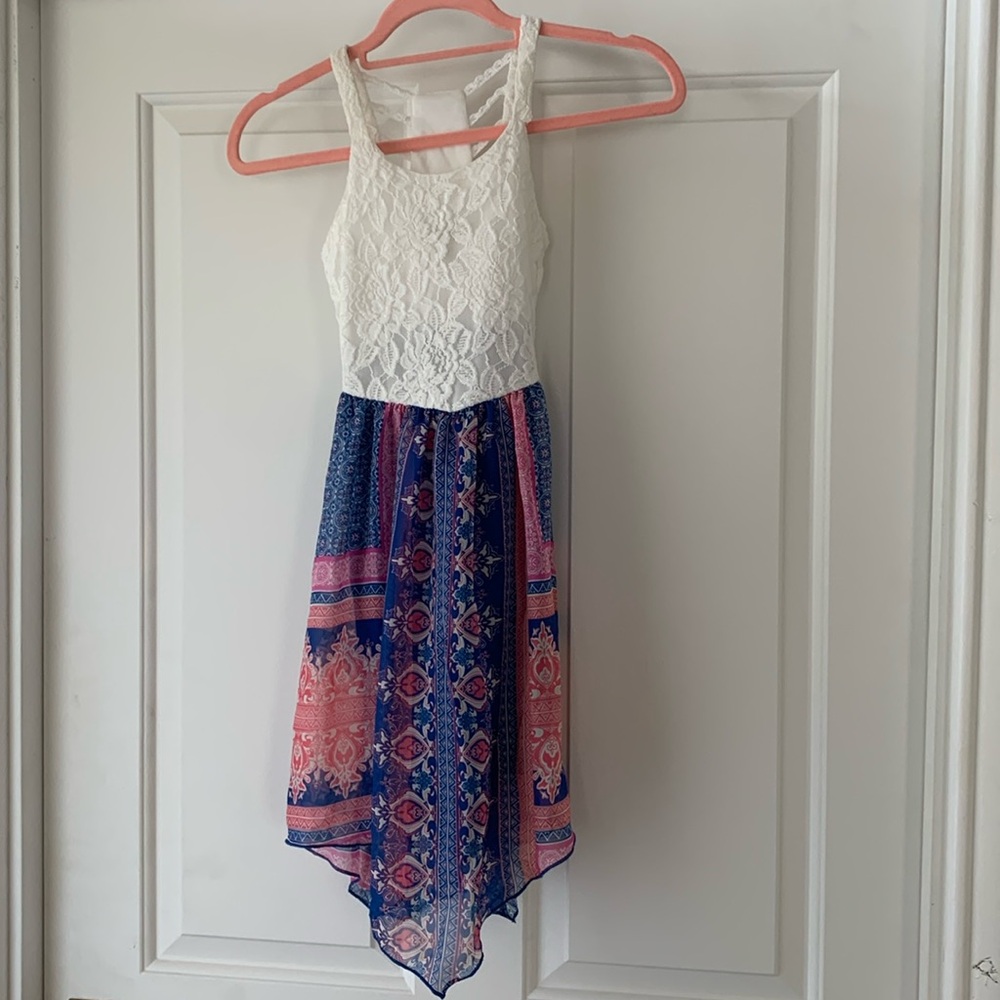 Speechless tank top dress with lace detail gently worn